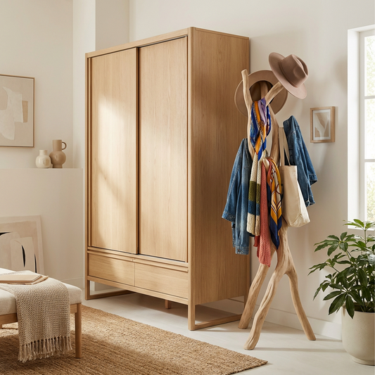 Branch Coat Rack – Natural Wood Floor Standing Clothes &amp; Hat Stand, Sculptural Tree Design Entryway Organizer